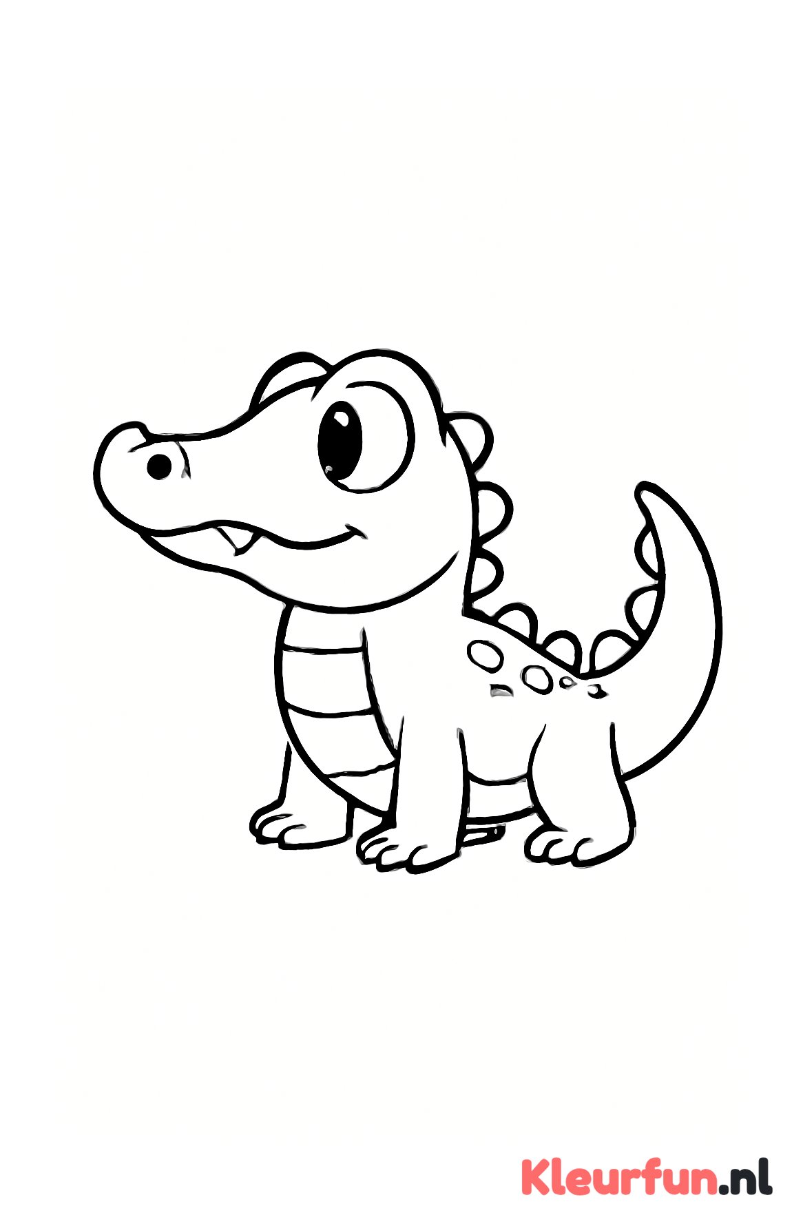 Kleine Nieuwsgierige Krokodil