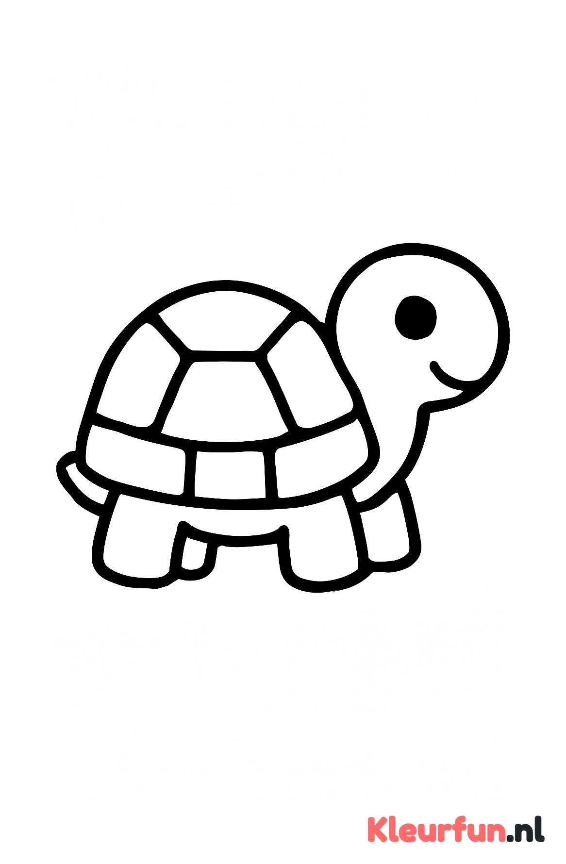 Kleine schildpad met dikke lijnen