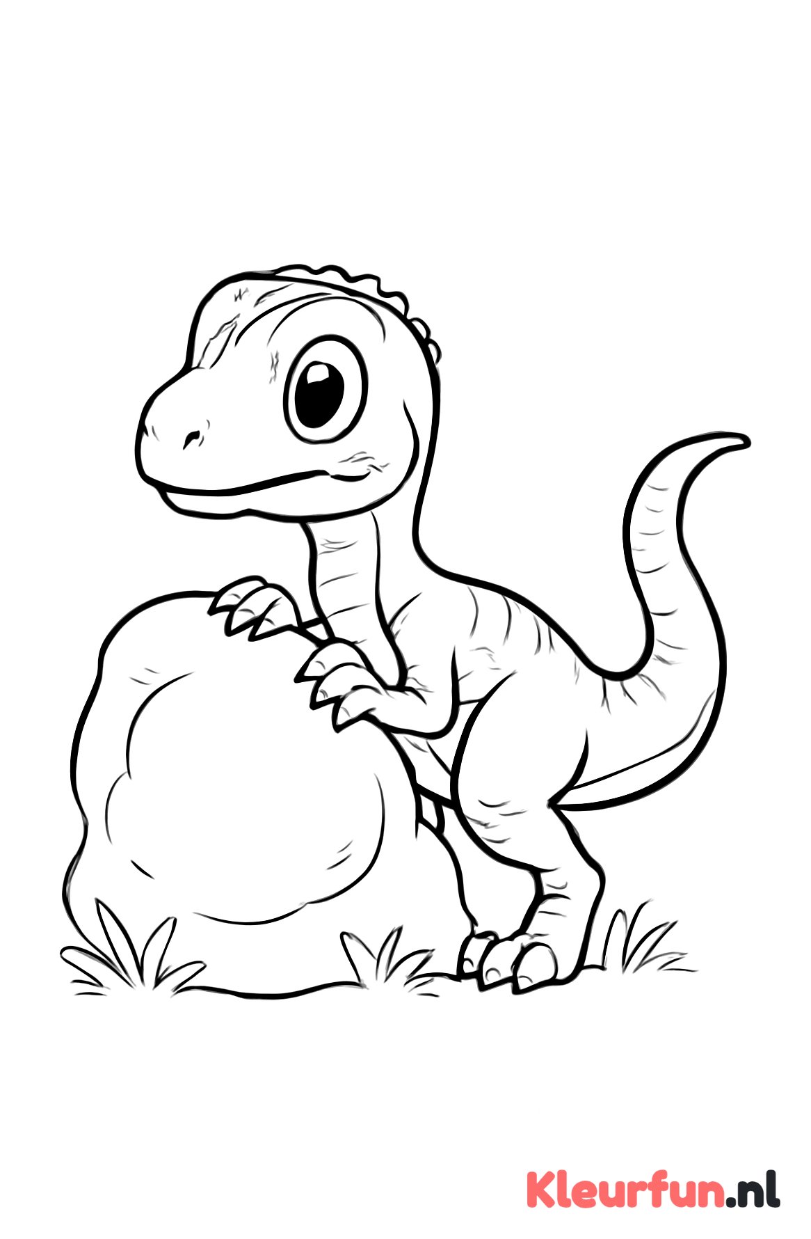 Schattige kleine velociraptor