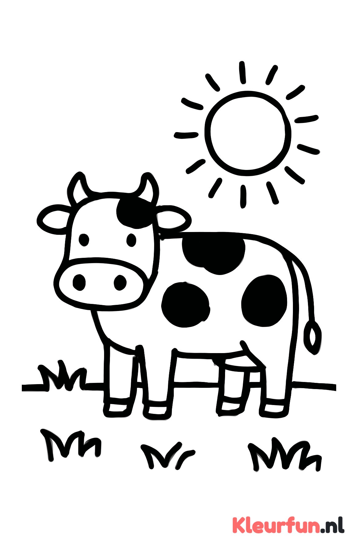Koe in Wei met Zon