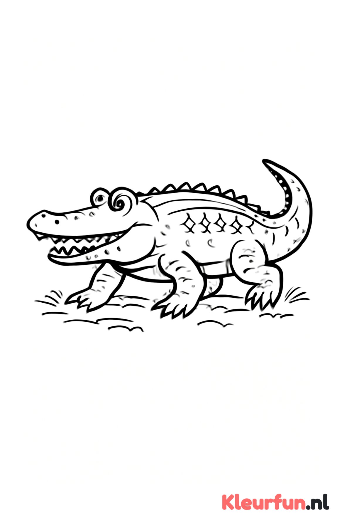 Krokodil in beweging