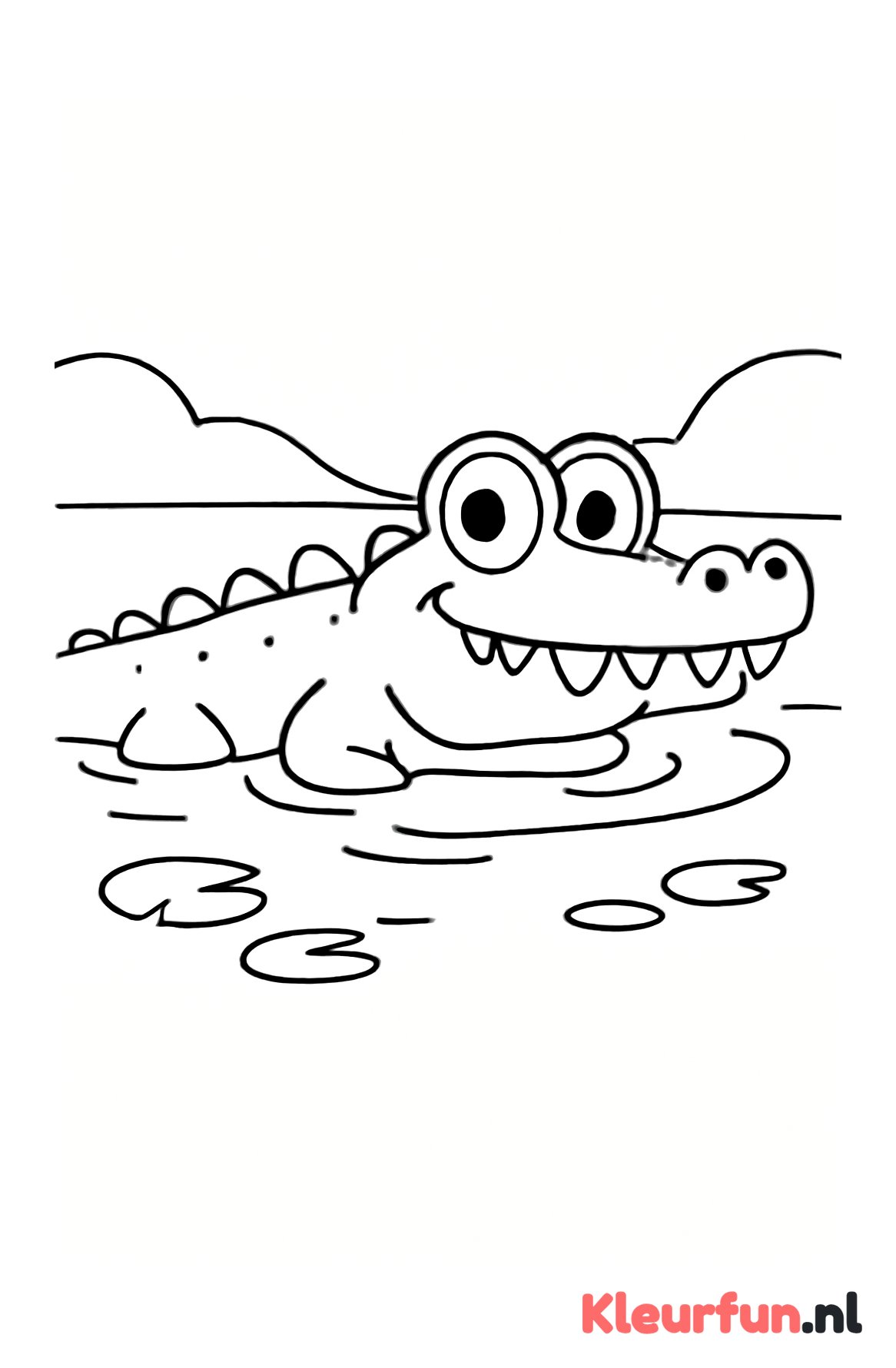 Krokodil in rivier