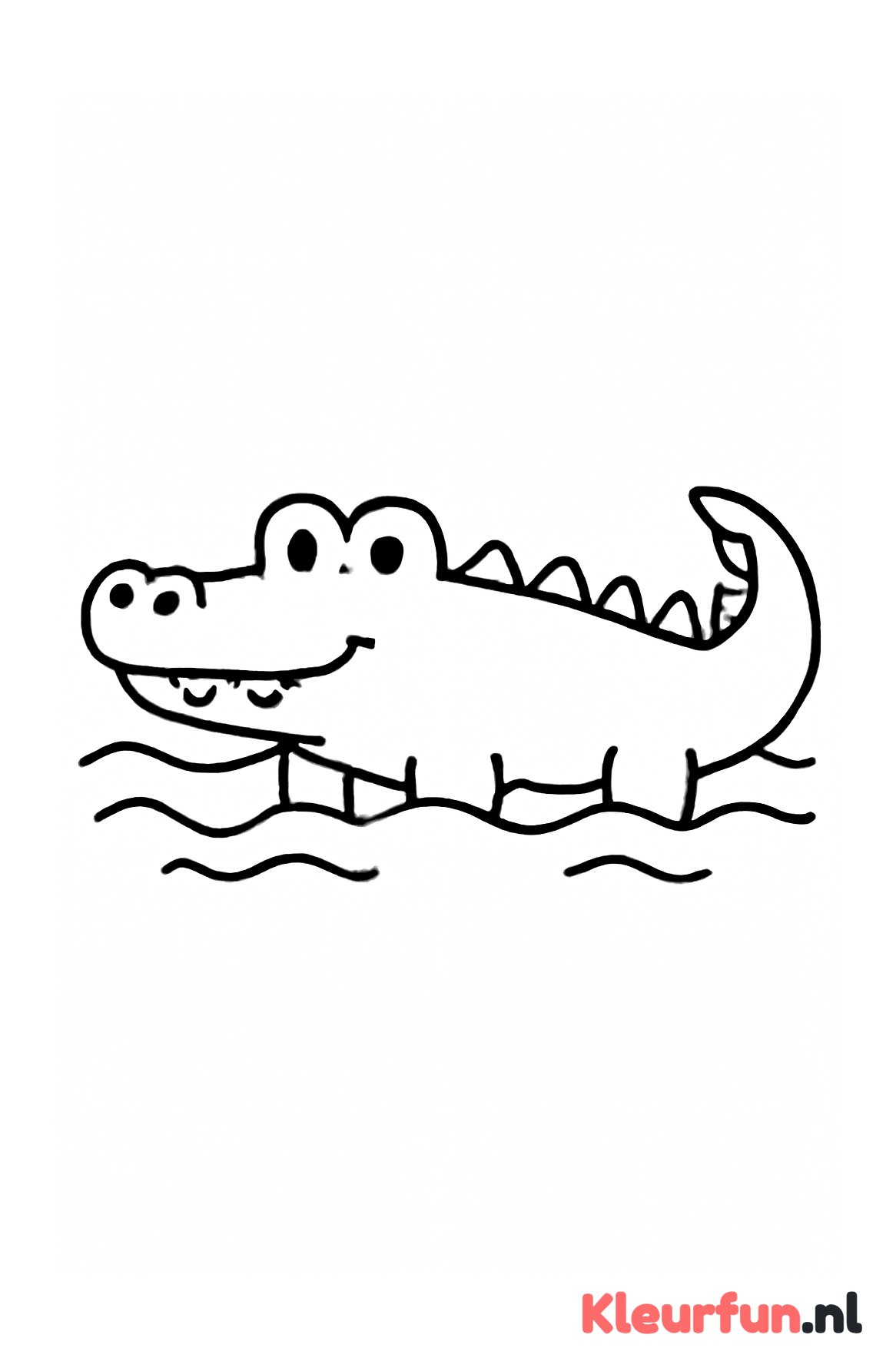 Krokodil in water