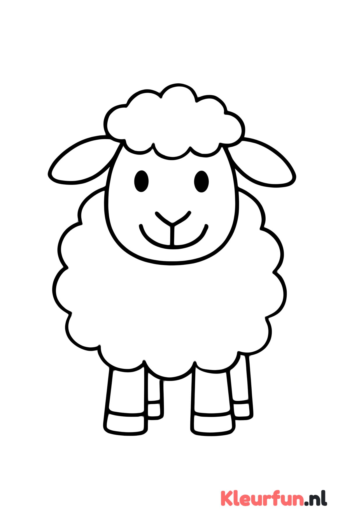 Lachend simpel schaap