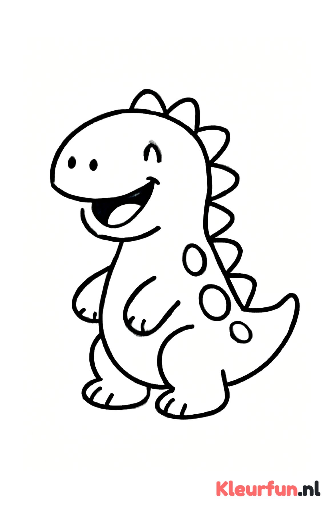 Lachende eenvoudige dino