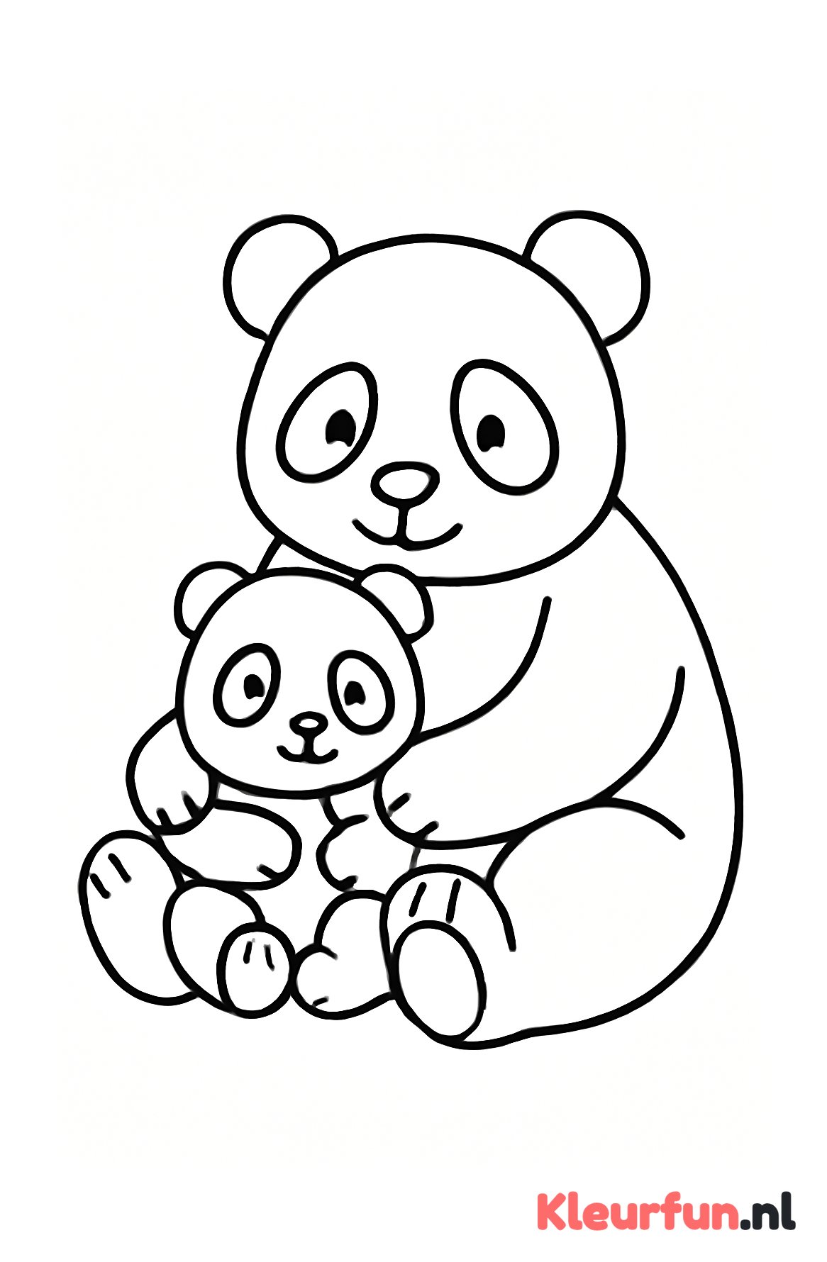 Mama panda met baby