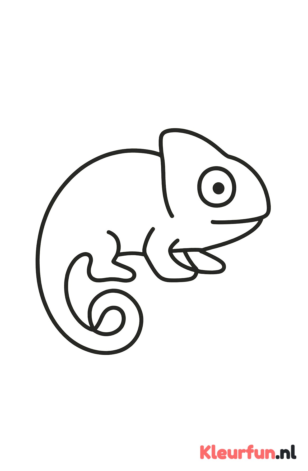 Minimalistische kameleon voor peuters