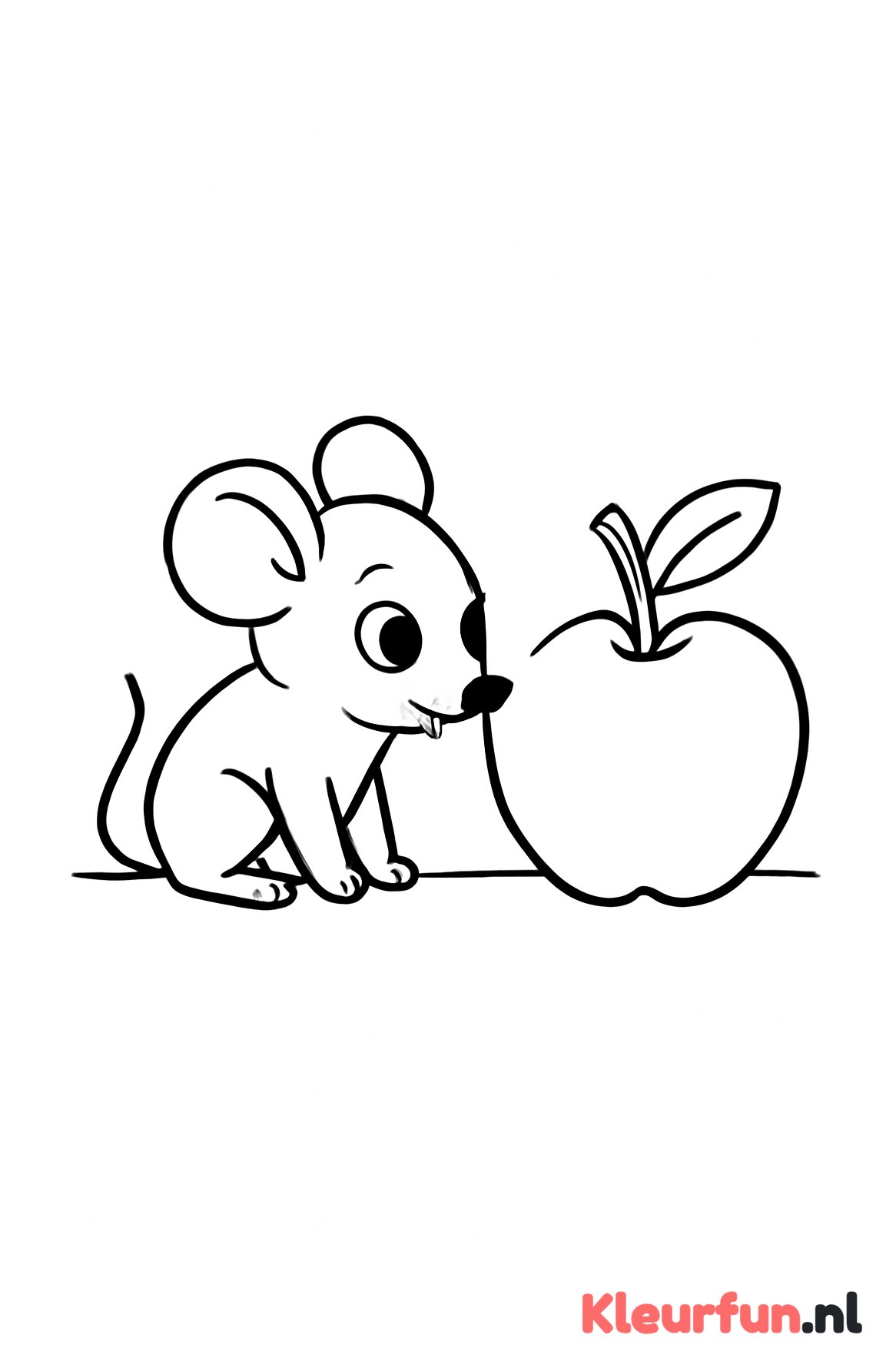 Muis met appel