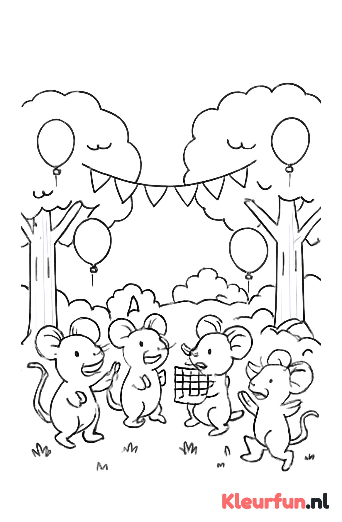 Muizenfeest in het bos