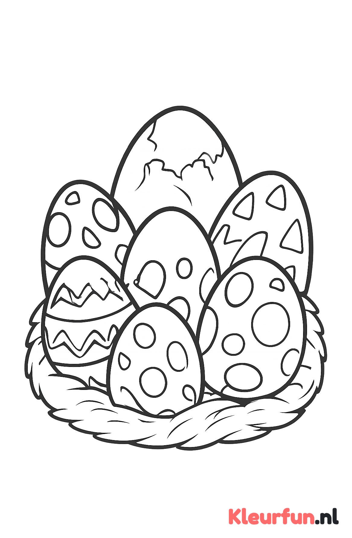 Nest vol dino-eieren