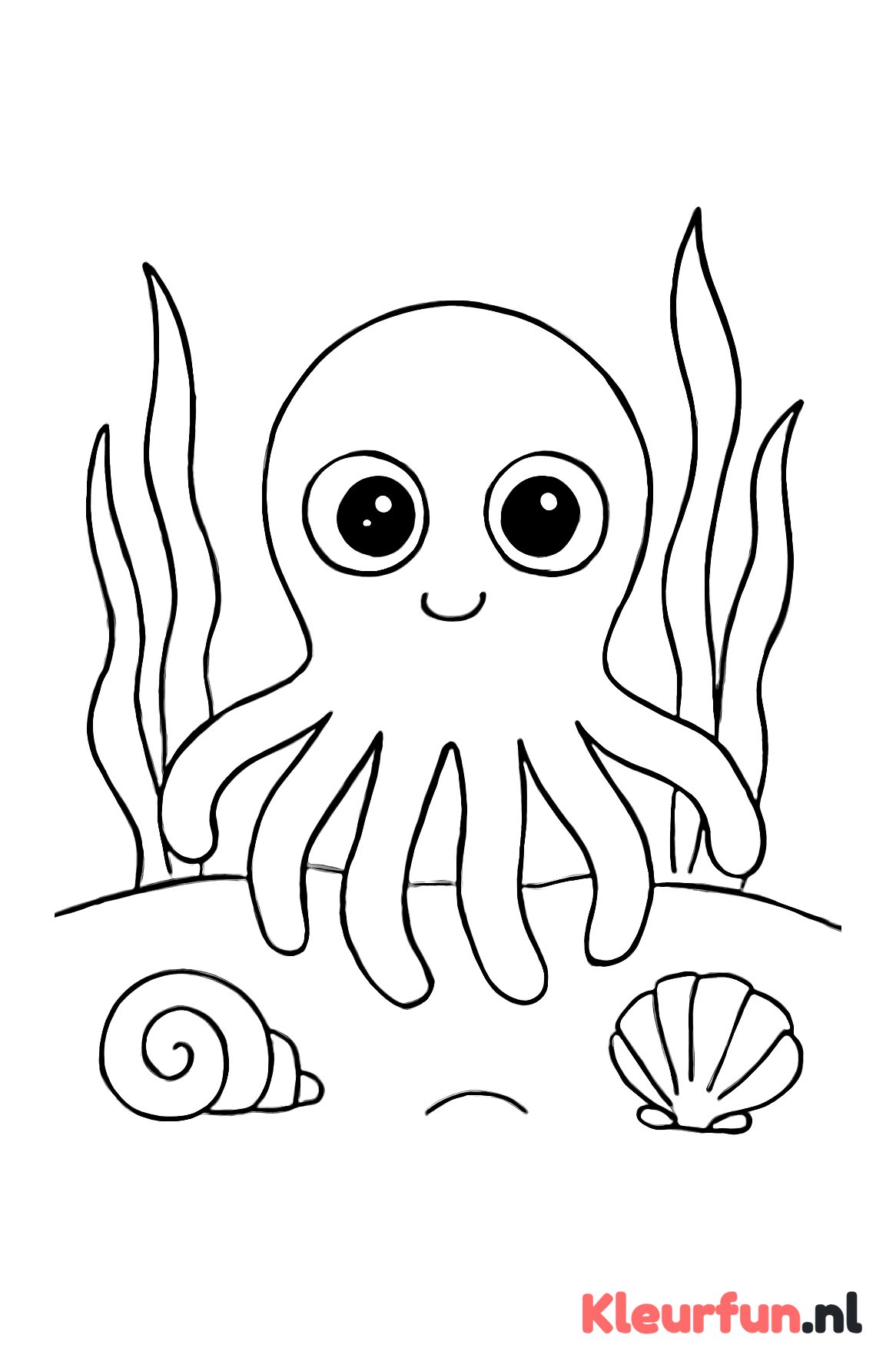 Octopus in zeegras