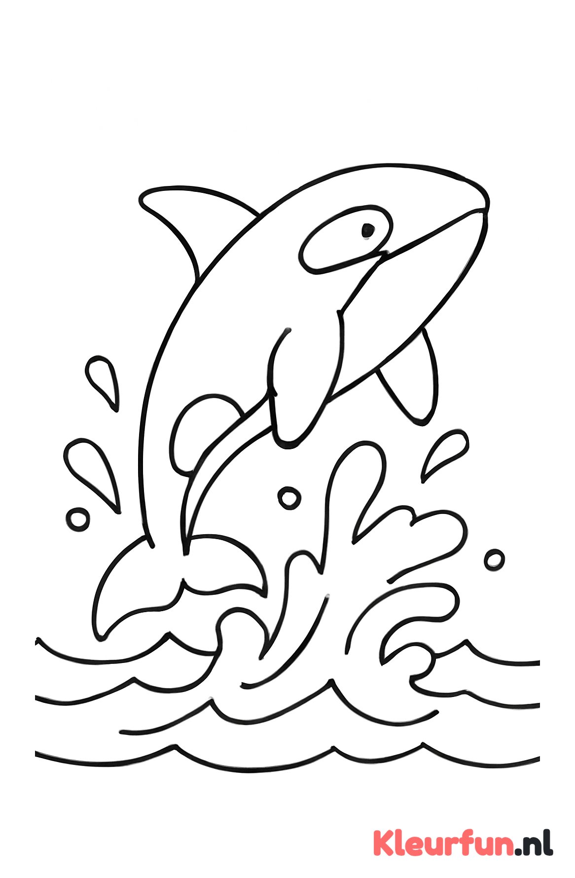 Orka springt uit water