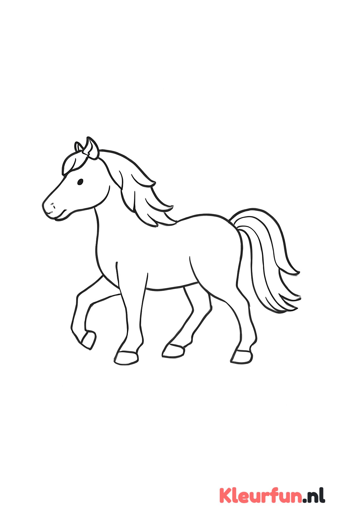 Paard met lange manen