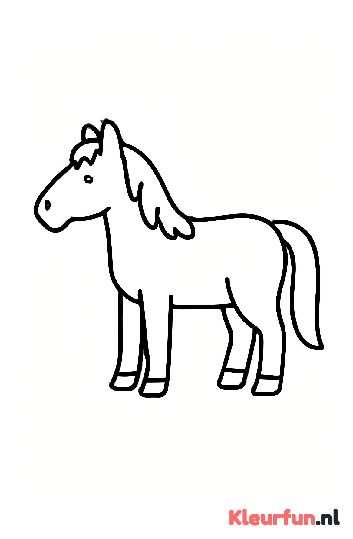 Paard met lange staart