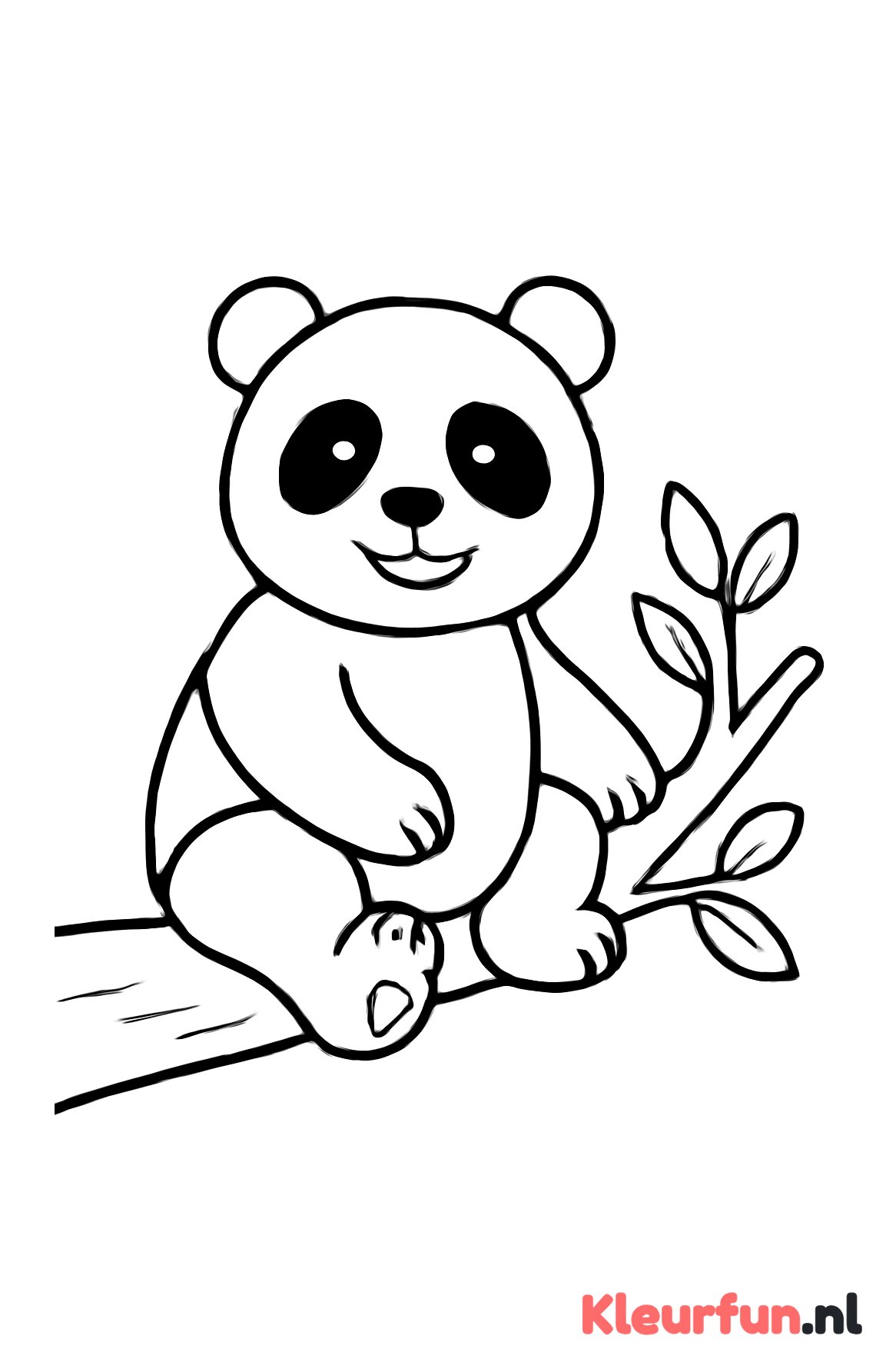 Panda op een tak