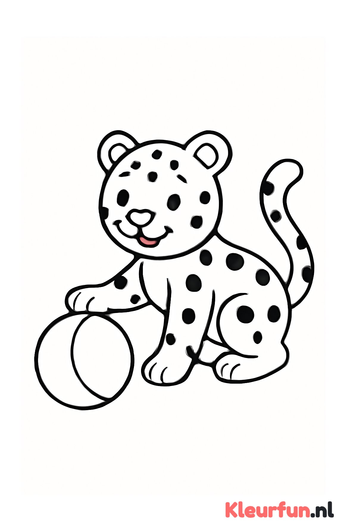 Panter speelt met een bal