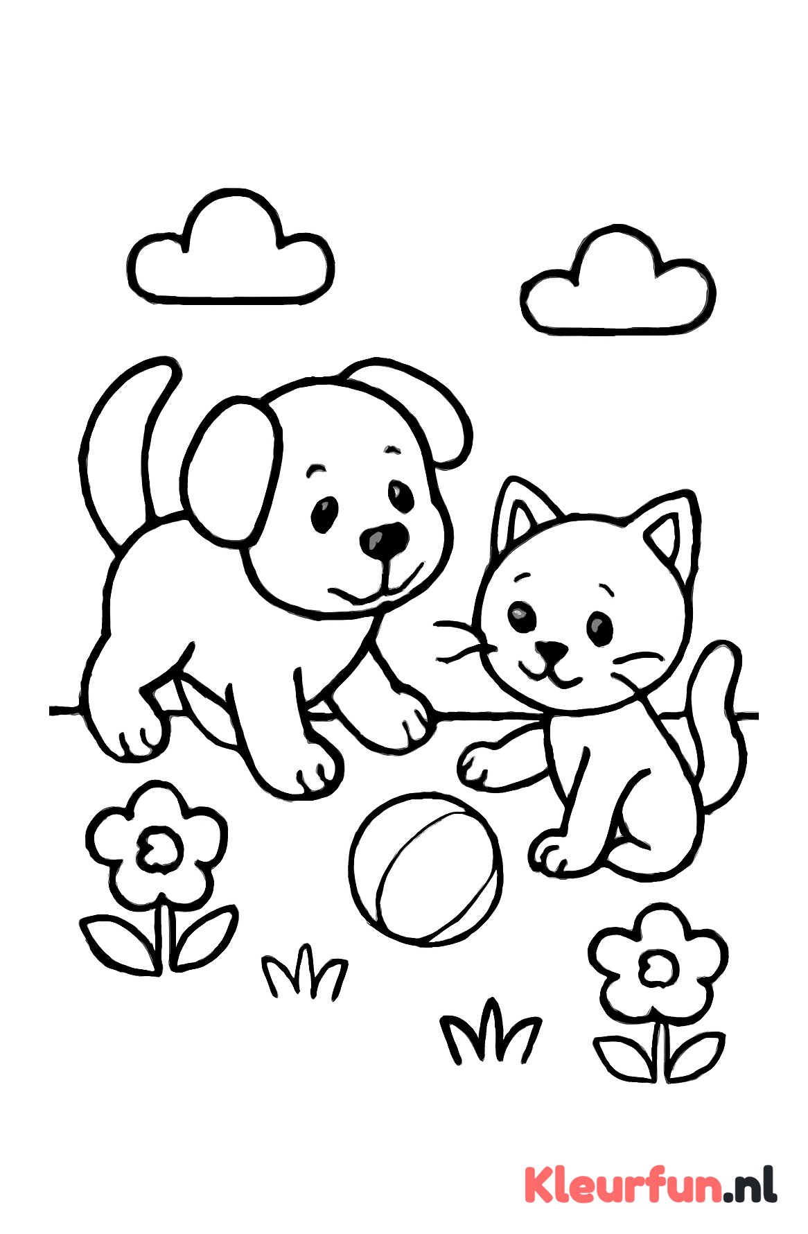 Puppy en Kitten Spelen Samen