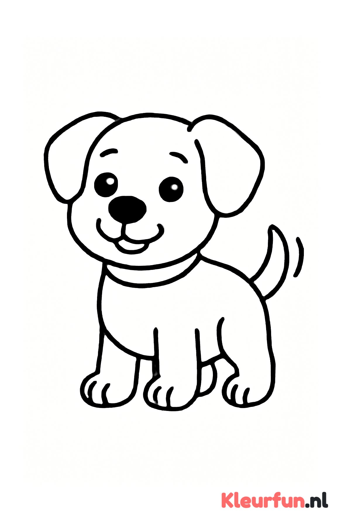 Puppy die kwispelt