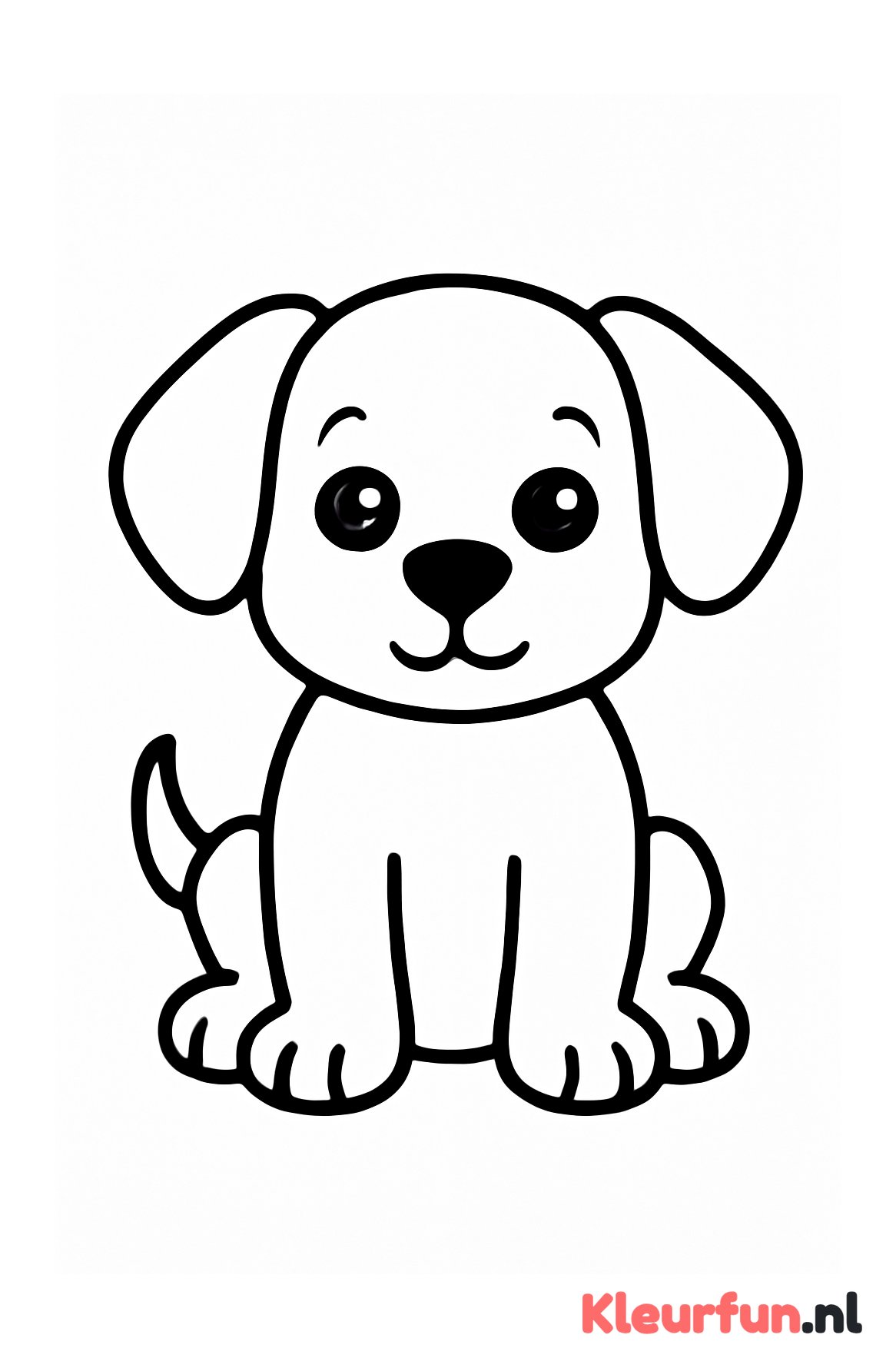 Puppy met grote ogen