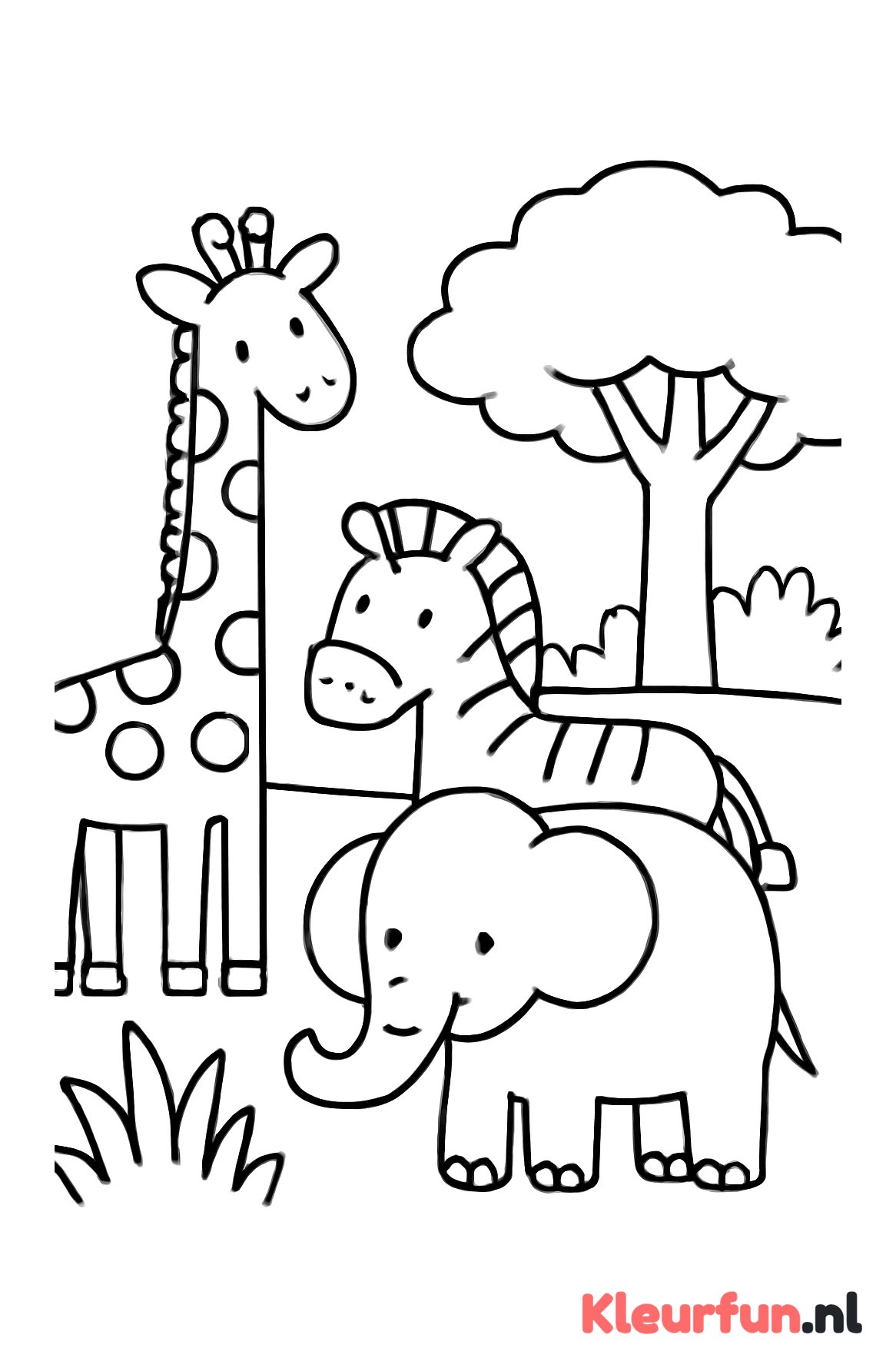 Safari dieren eenvoudige vormen