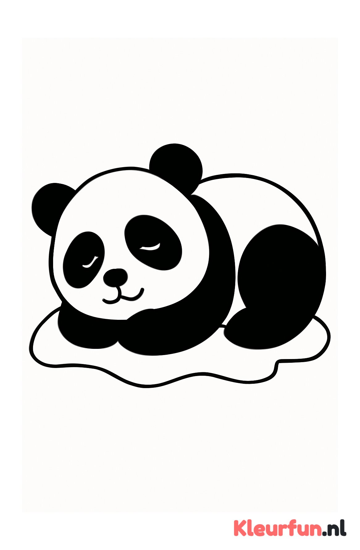 Slapende panda in eenvoudige vorm