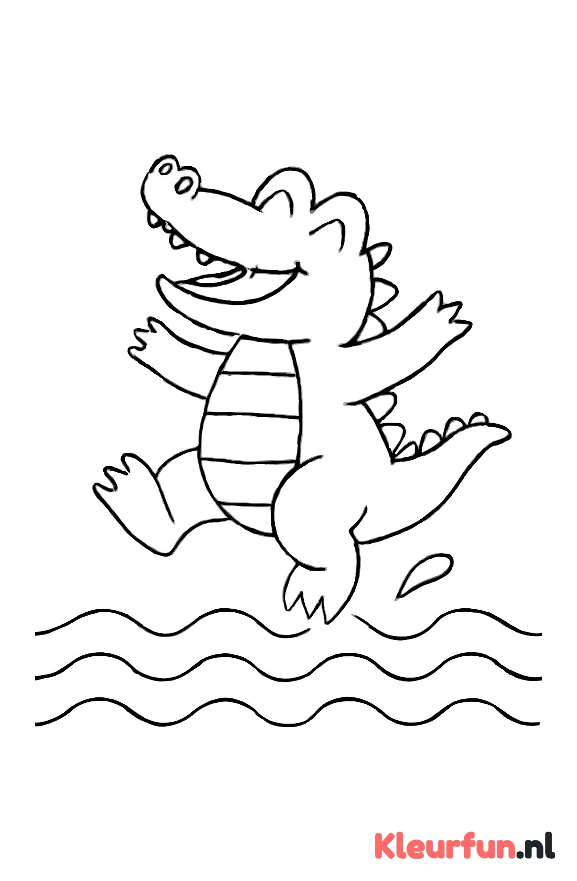 Speelse krokodil
