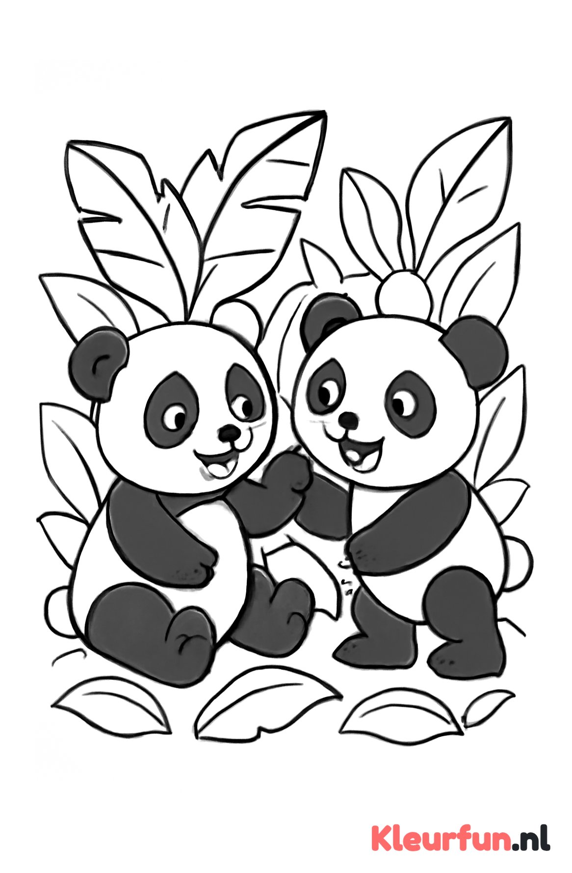 Spelende panda’s