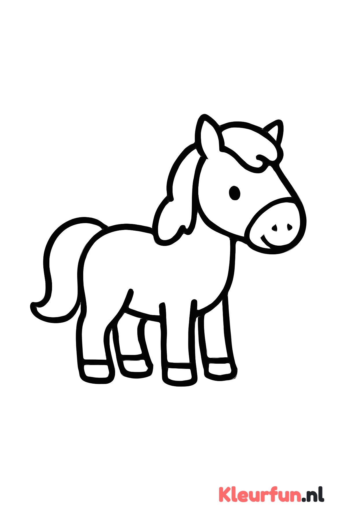 Staand paard eenvoudig