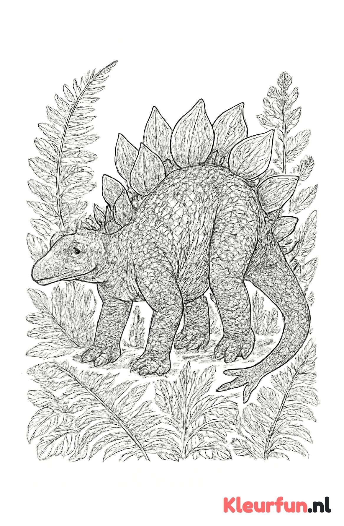 Gedetailleerde Stegosaurus