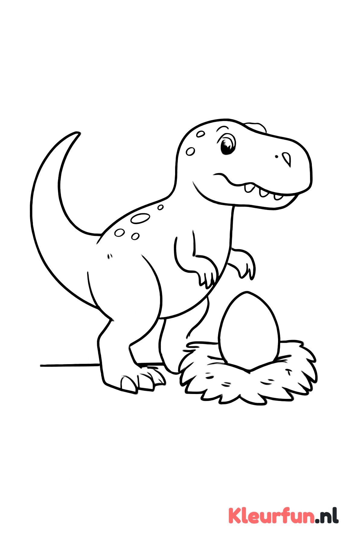 T-Rex bewaakt ei