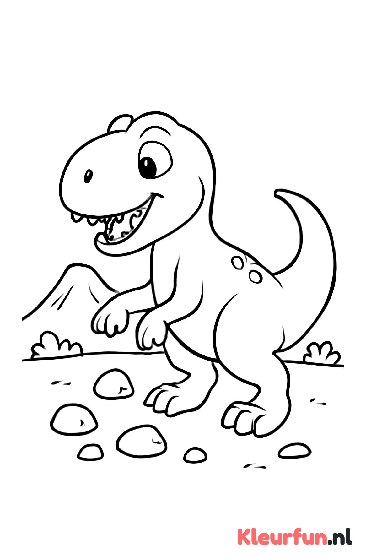 Jongetje T-Rex spelend