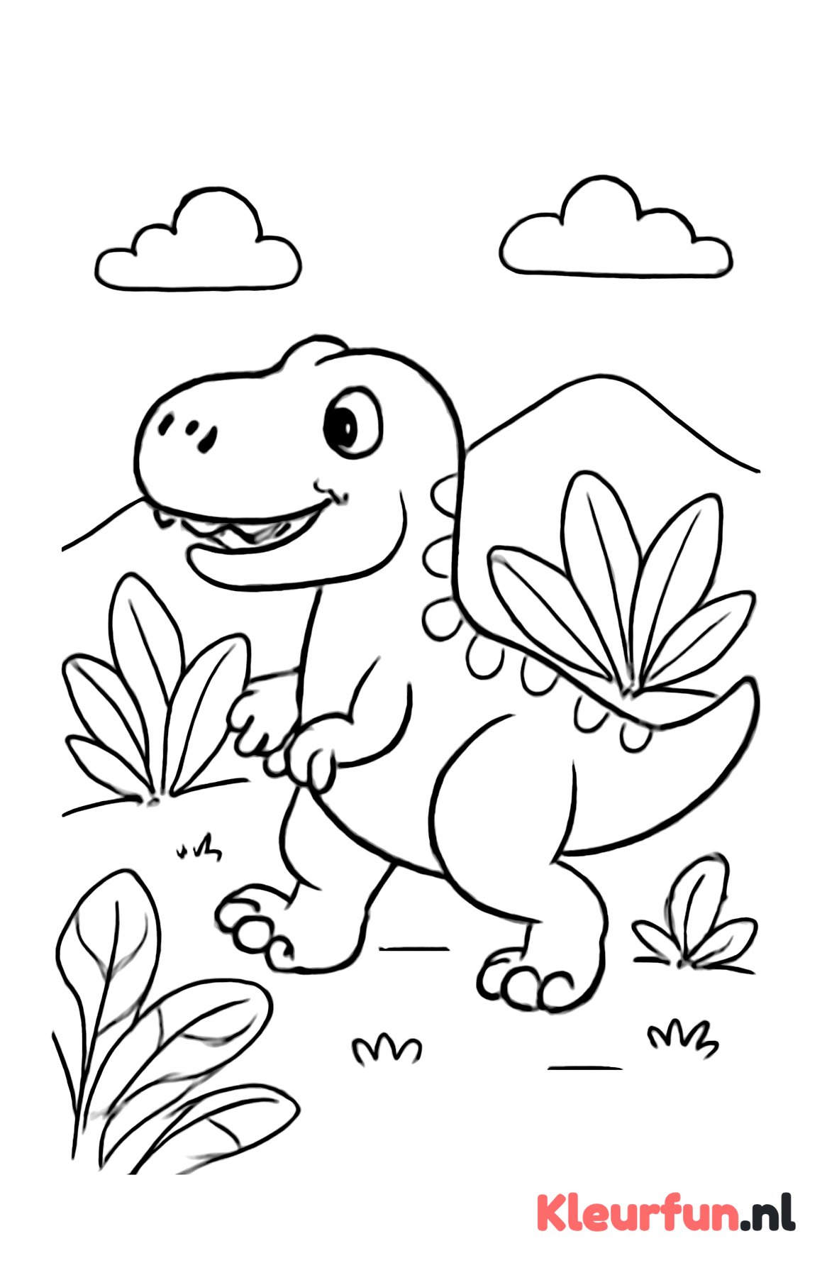 Lopende T-Rex in het bos