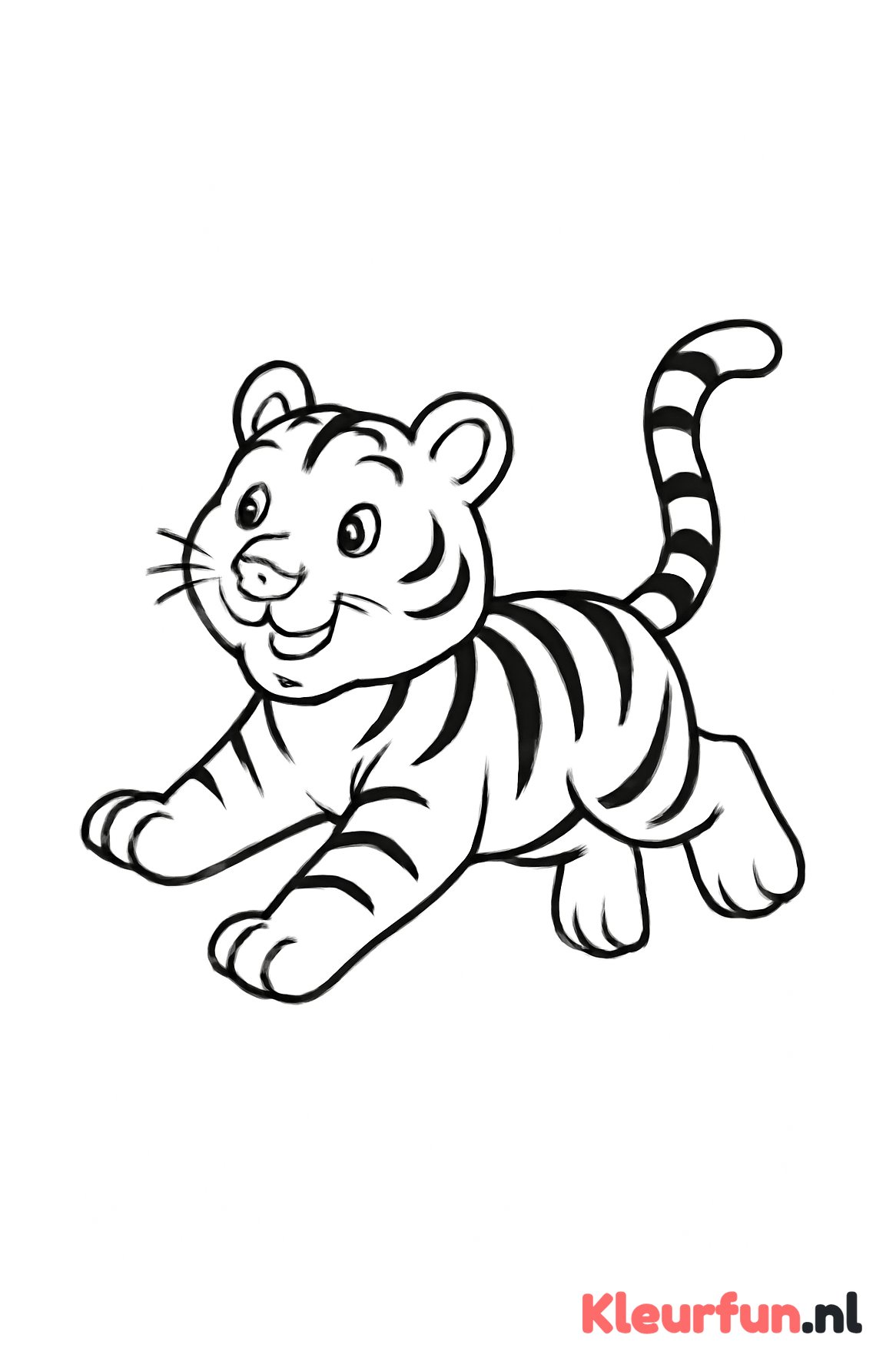 Speelse Tijger Rennend