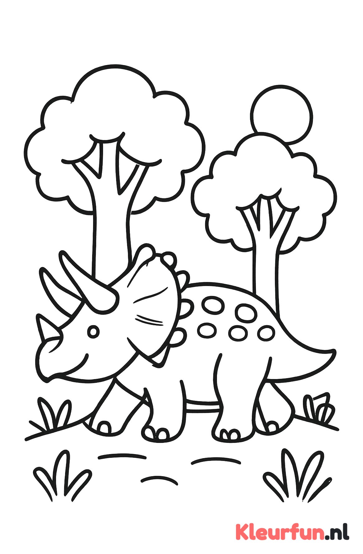 Triceratops in het bos