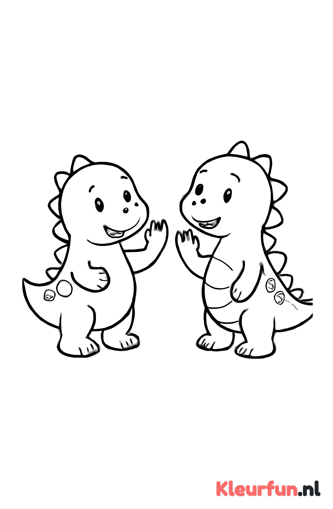 Twee schattige dinosaurussen