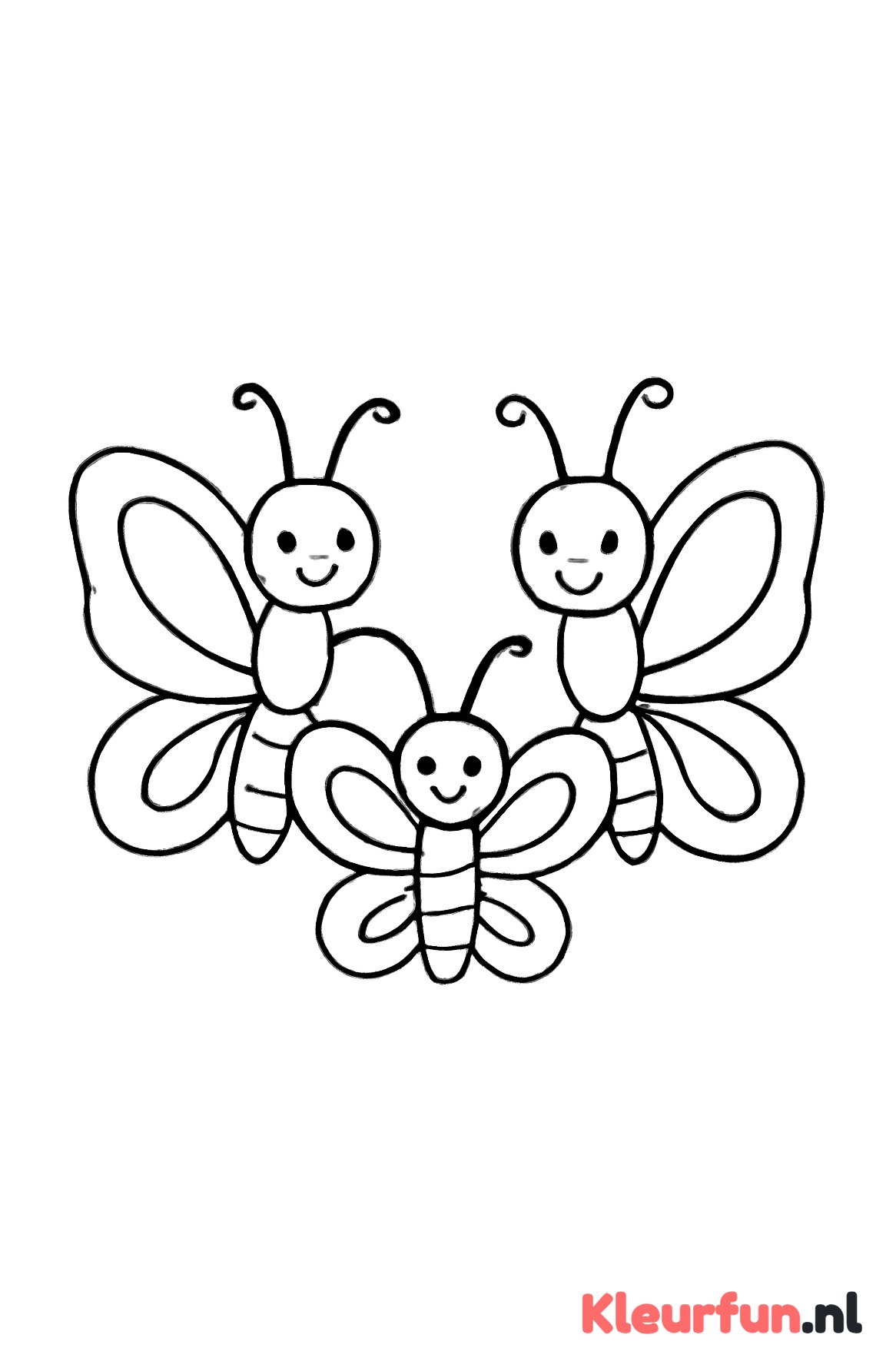 Vlinderfamilie voor kleuters