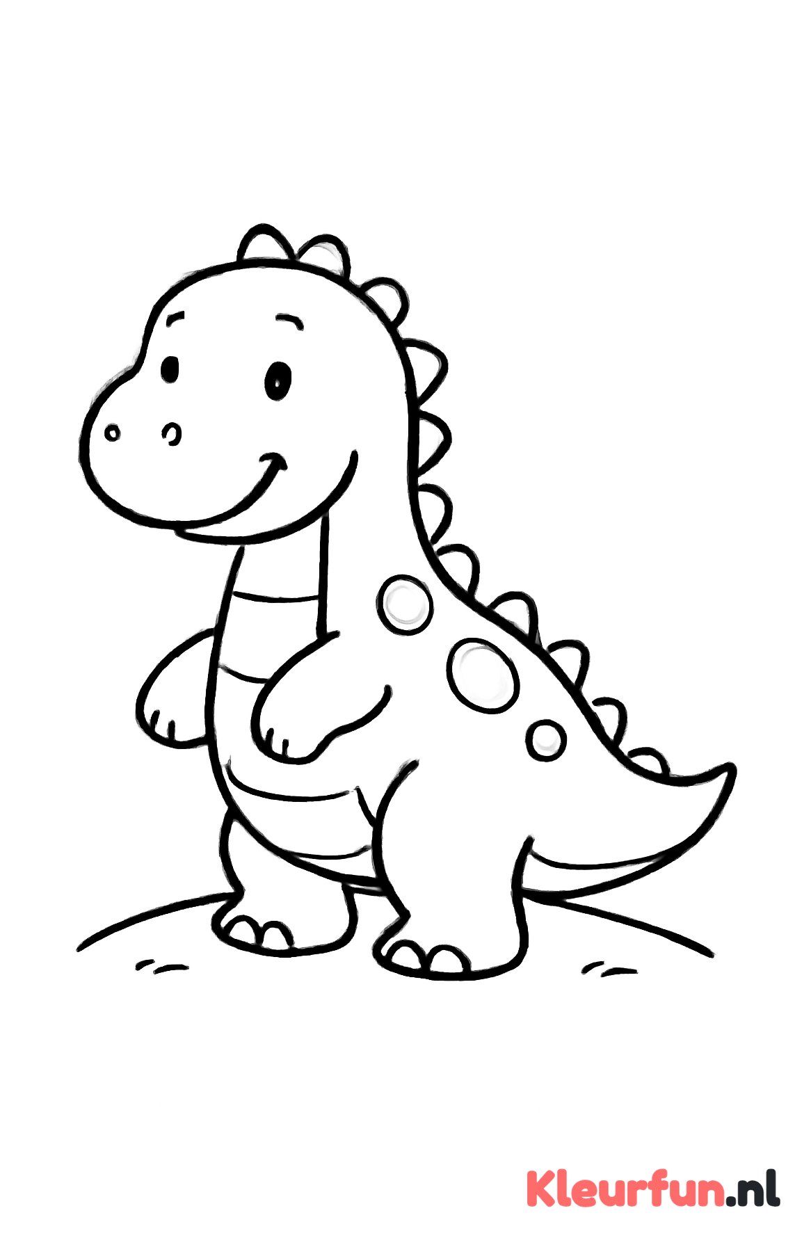 Vriendelijke eenvoudige dinosaurus