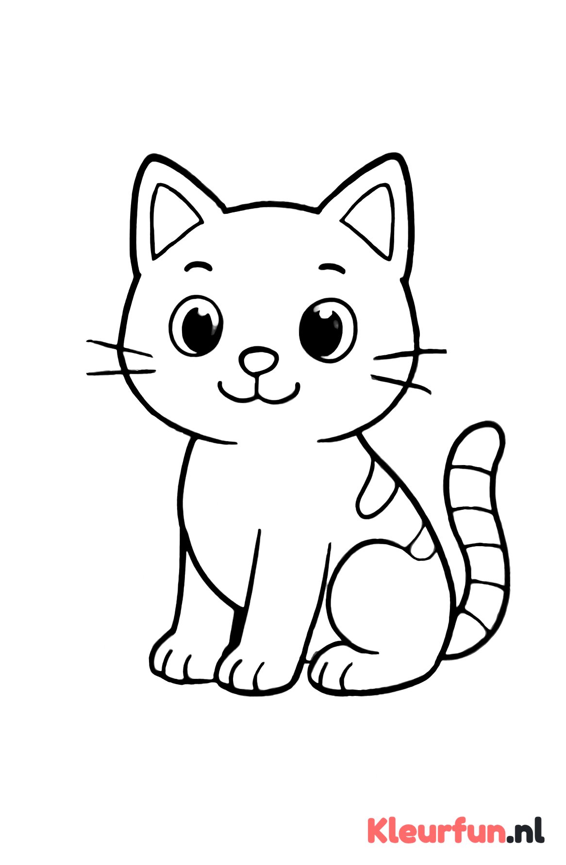 Vriendelijke kat met grote ogen