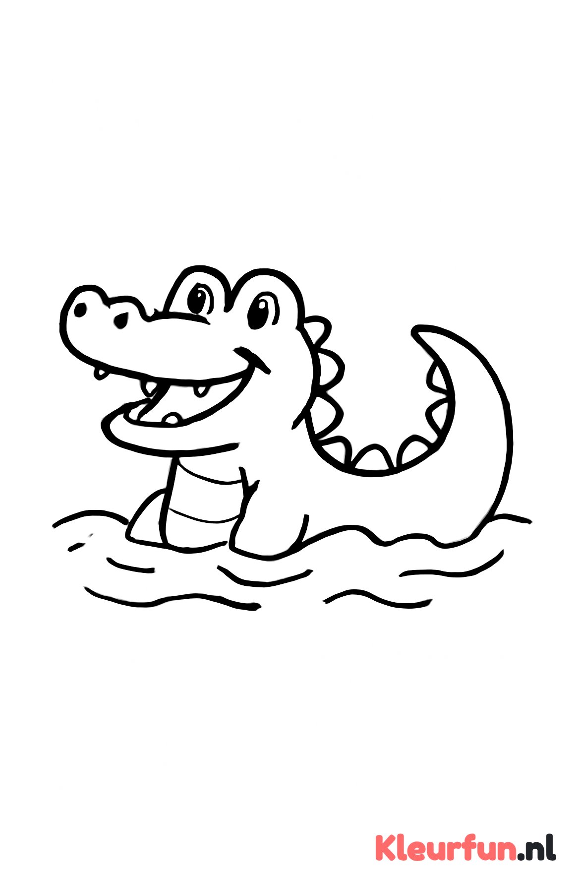 Vriendelijke Krokodil in Water