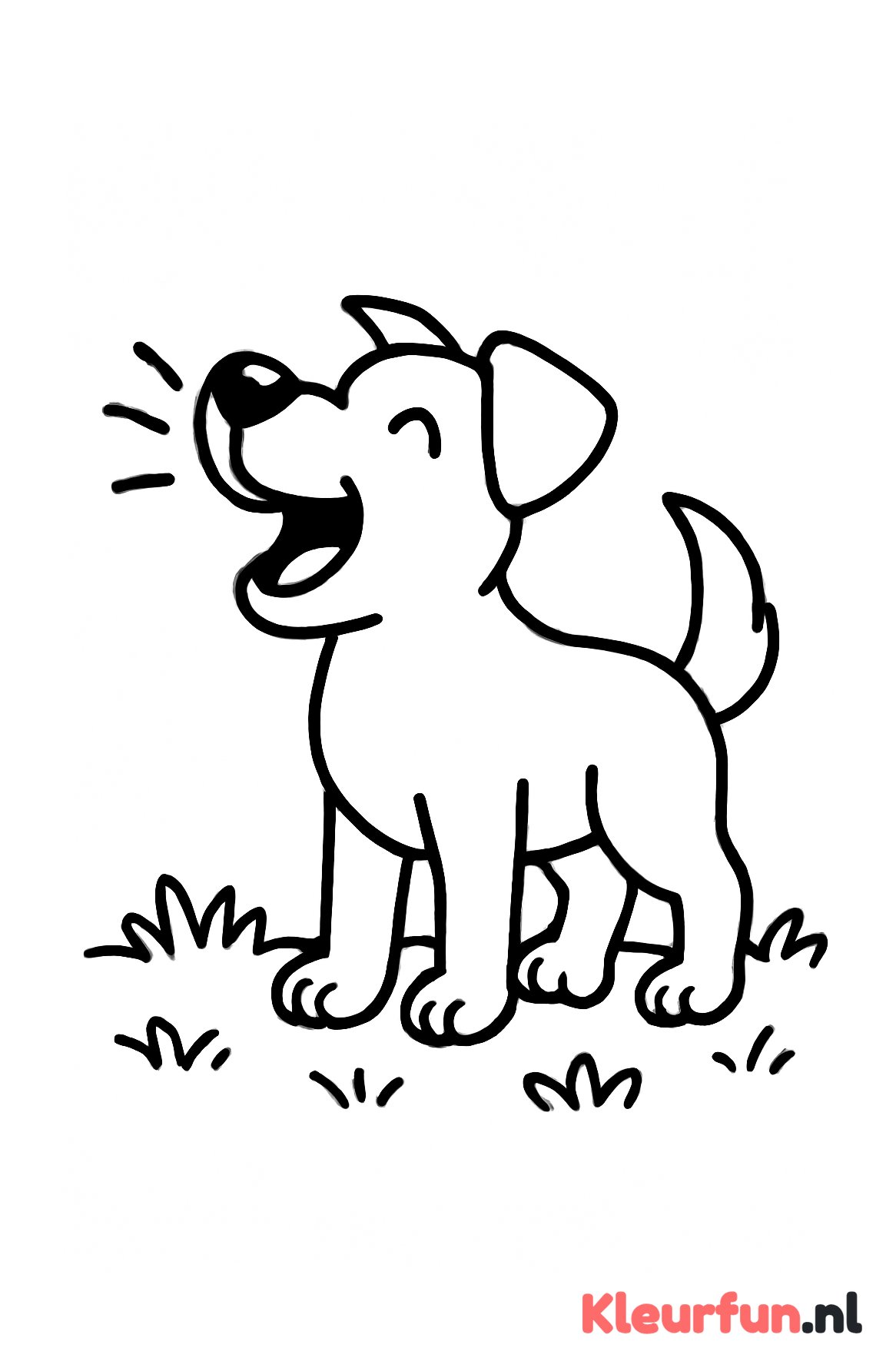 Vrolijke hond die blaft