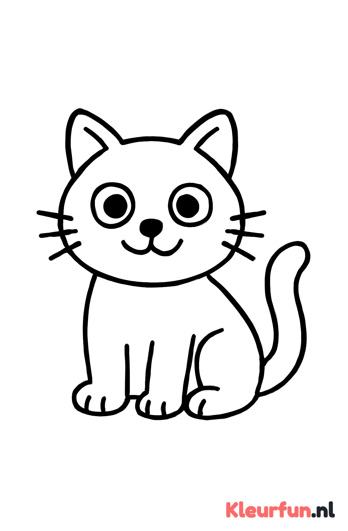 Vrolijke kat met grote ogen