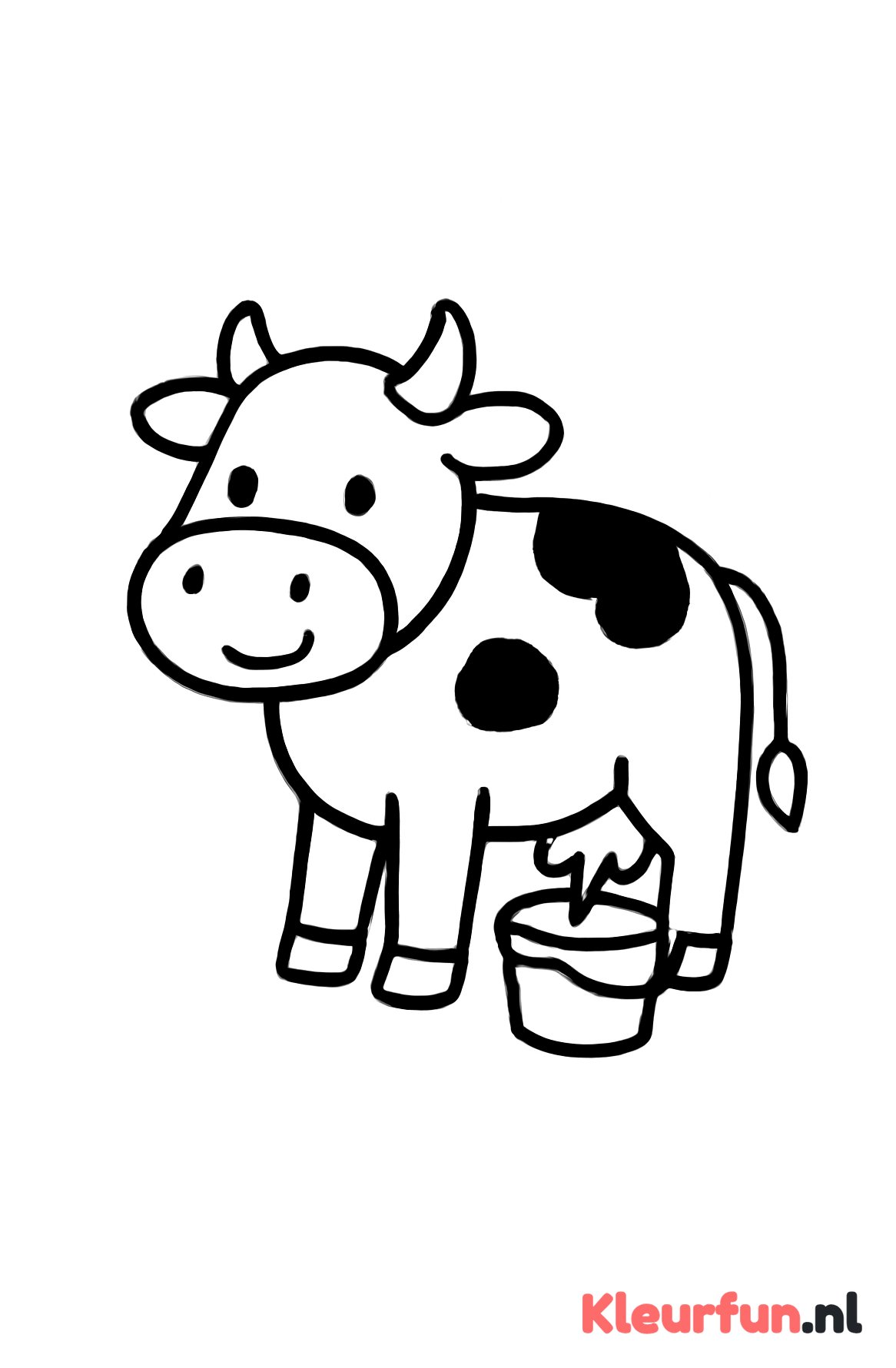 Vrolijke Koe Melk Geven