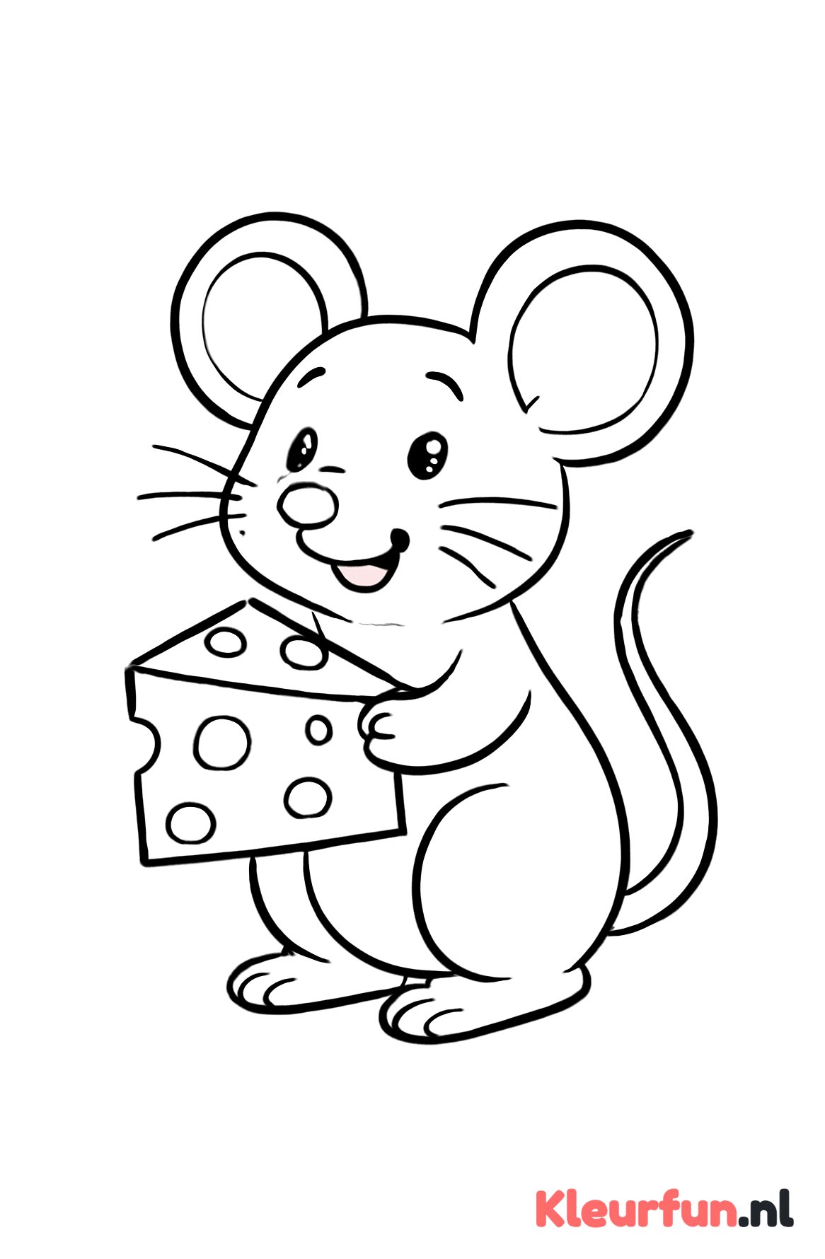 Vrolijke muis met kaas