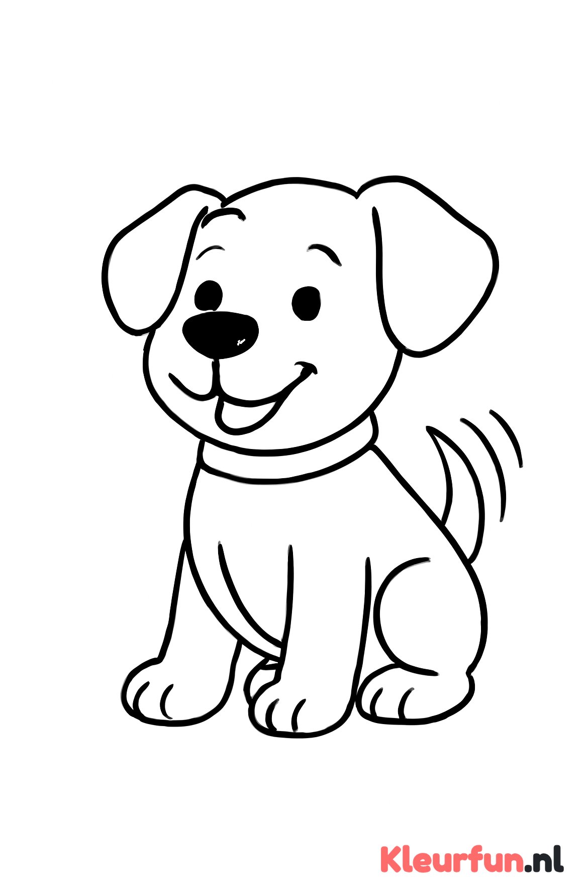 Vrolijke Puppy die Kwispelt