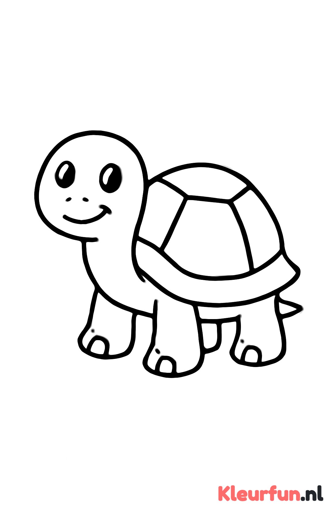Vrolijke schildpad, eenvoudig en schattig