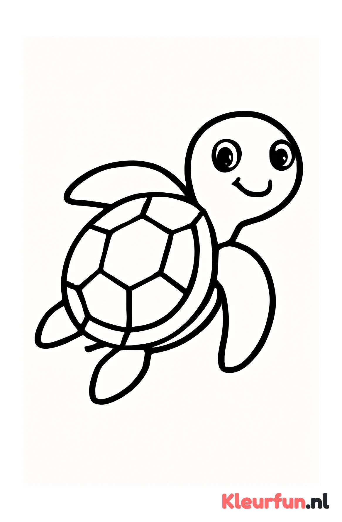 Vrolijke zeeschildpad met grote vinnen