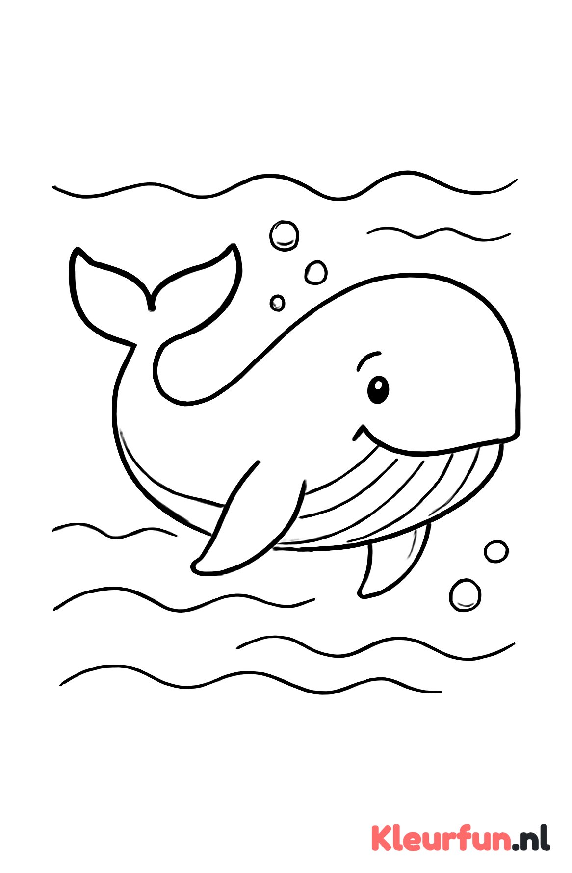 Walvis die zwemt