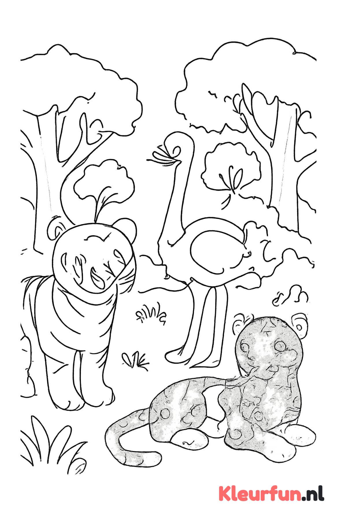 Wilde dieren in het bos