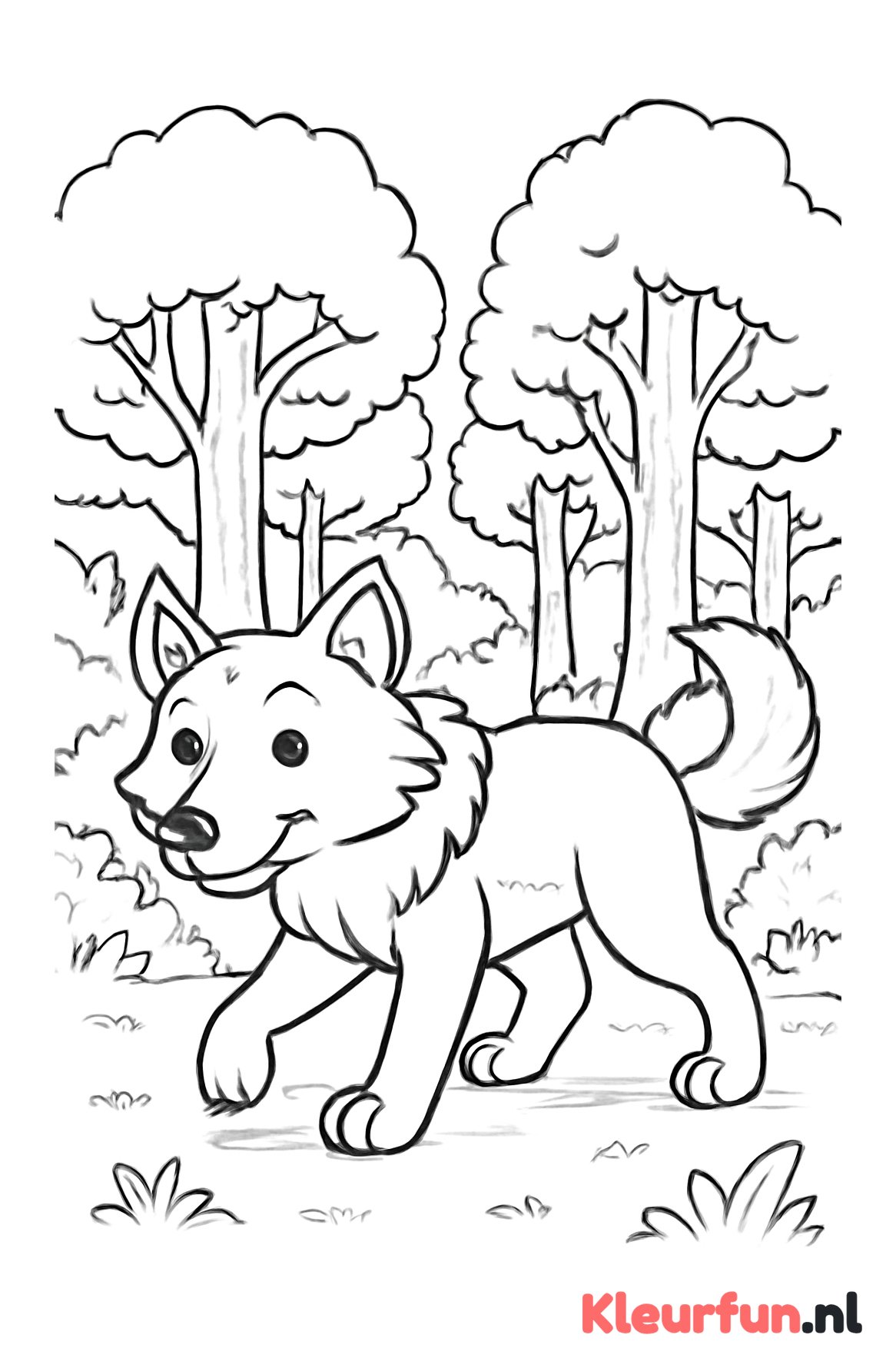 Wolf in het bos