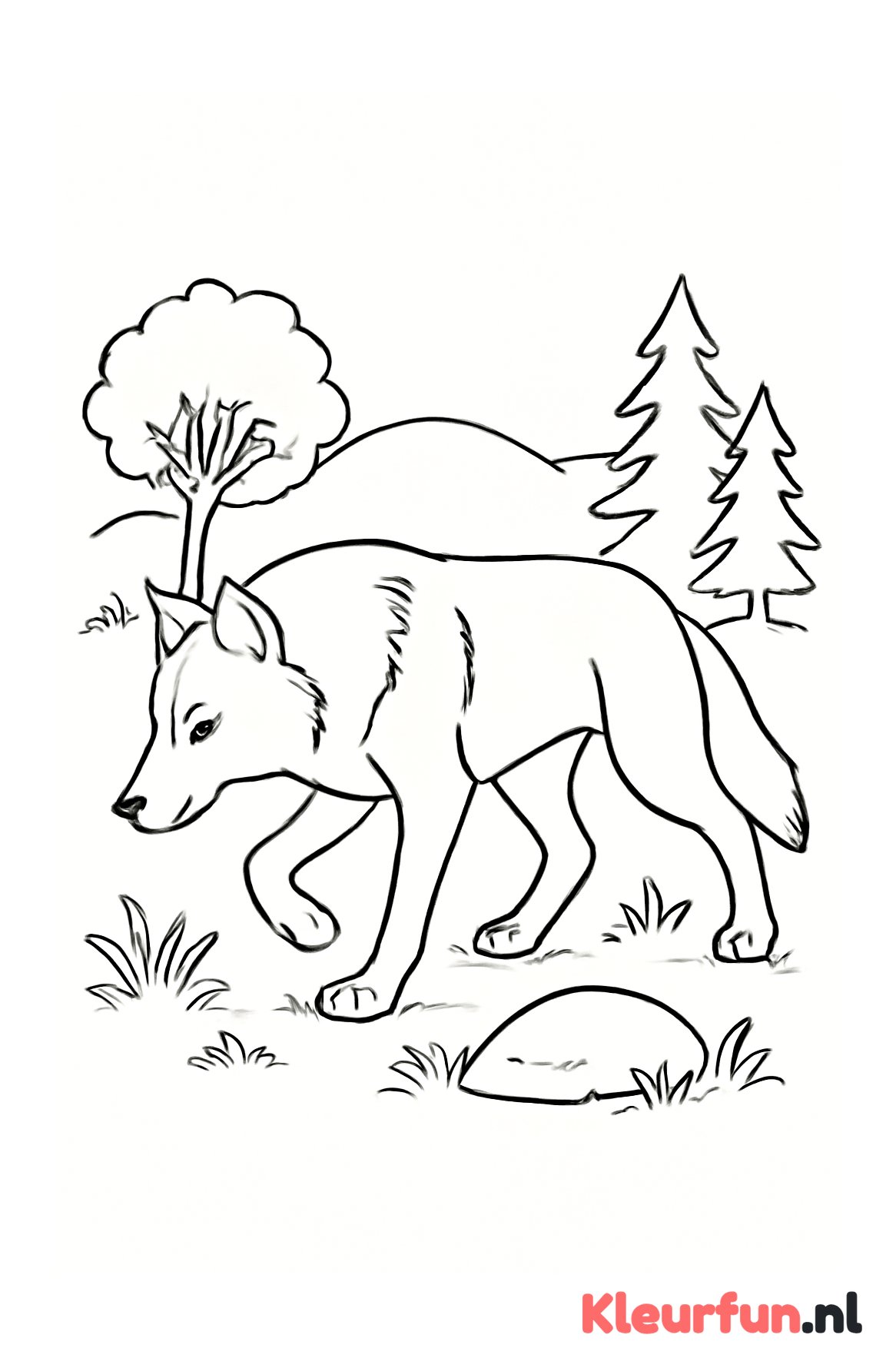 Wolf op jacht